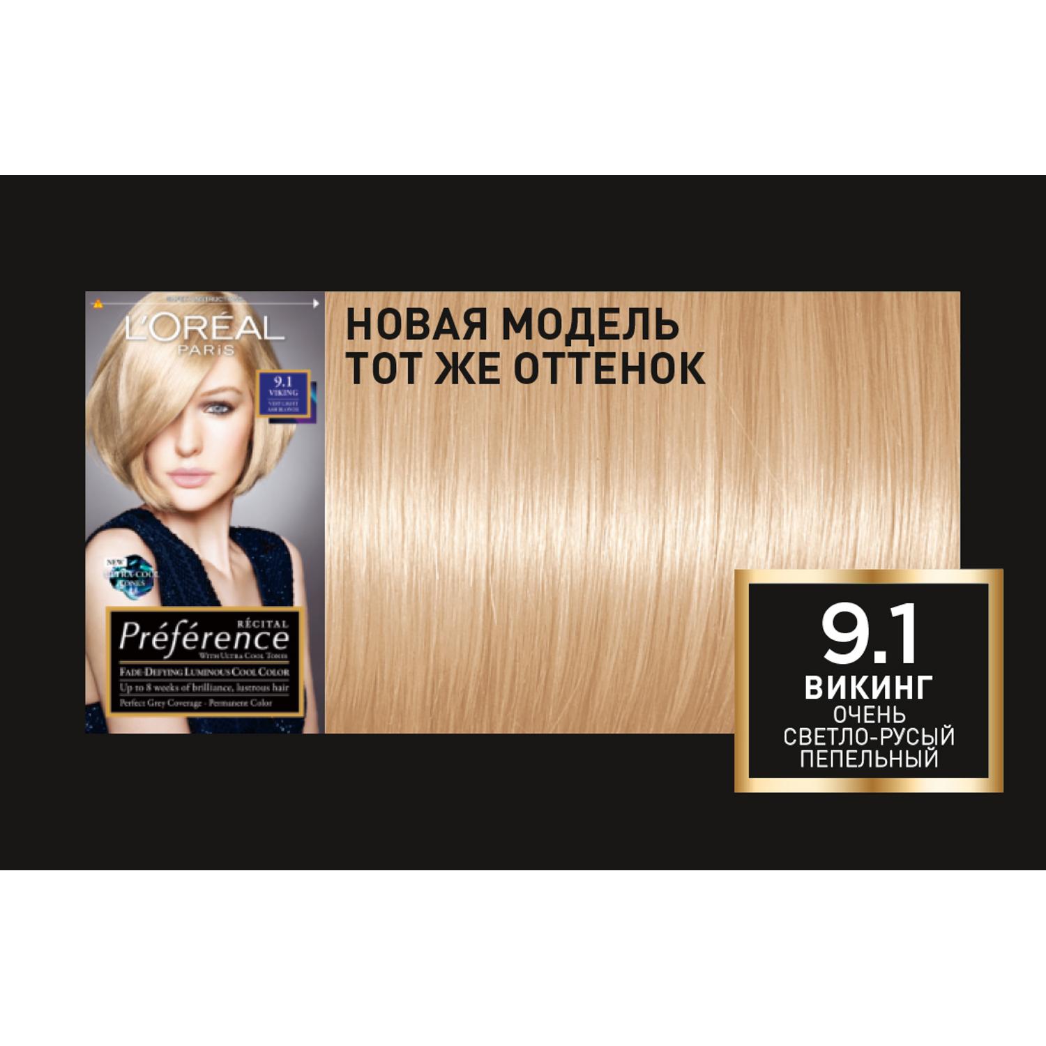 Краска L’Oreal Preference 9.1 174 мл Викинг (A8454800) Вид№9