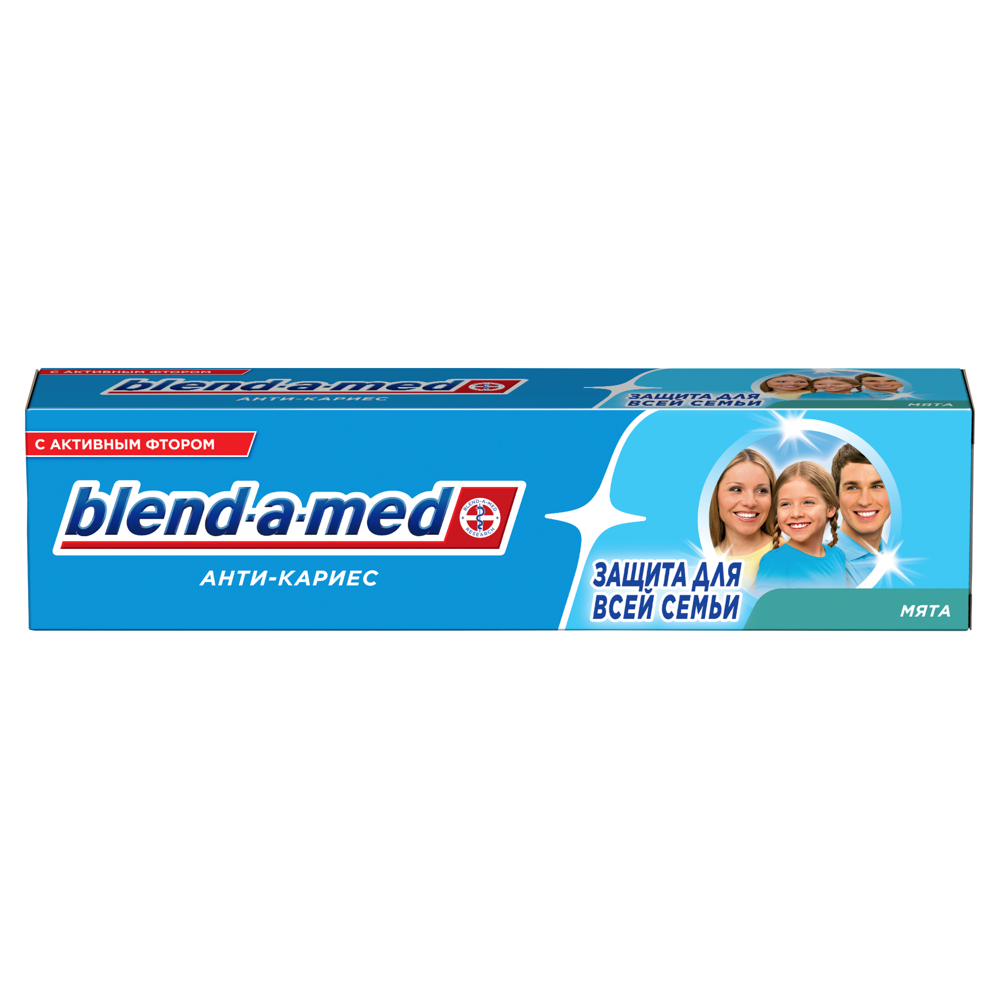 Зубная паста Blend-a-med Анти-Кариес Защита для всей семьи и укрепление зубов, мята, 100 мл marvis зубная паста отбеливающая мята антитабак 85