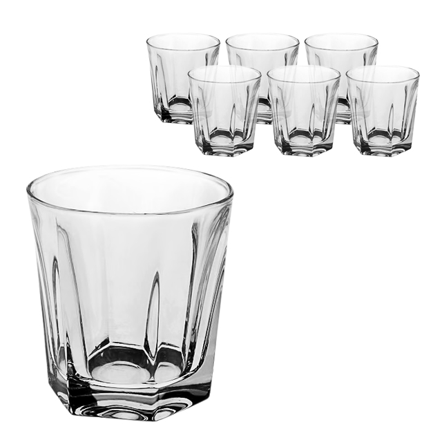 Набор стаканов для виски Crystalite bohemia Рюмка виктория 250 мл прессованный хруст (990/21300/0/44600/250), цвет прозрачный - фото 1