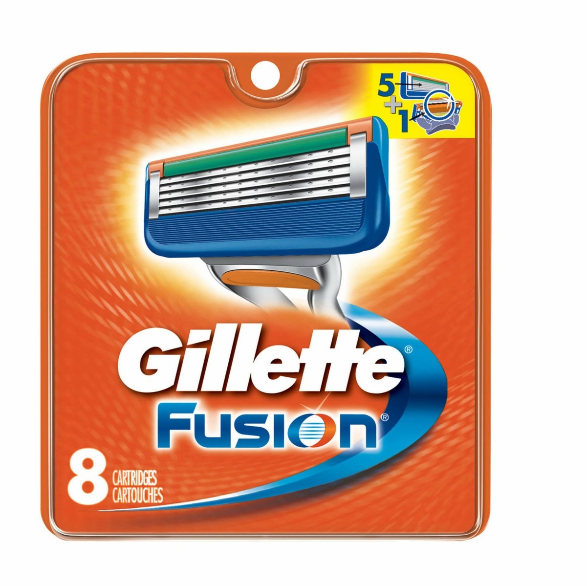 Сменные кассеты для станка Gillette Fusion 8шт сменные кассеты для бритв gillette fusion power для мужчин 4 шт