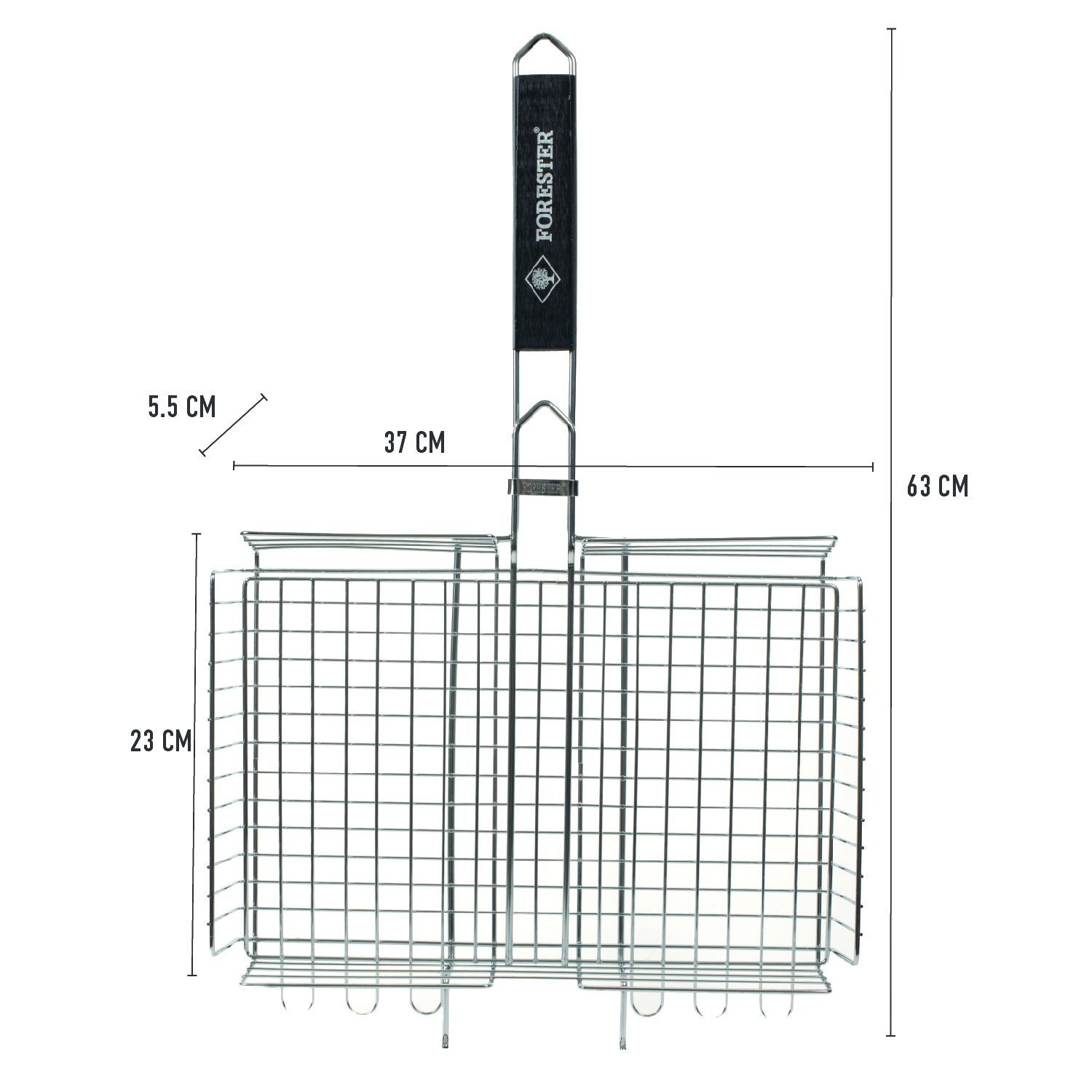 фото Решетка для гриля forester объёмная 24х37 см