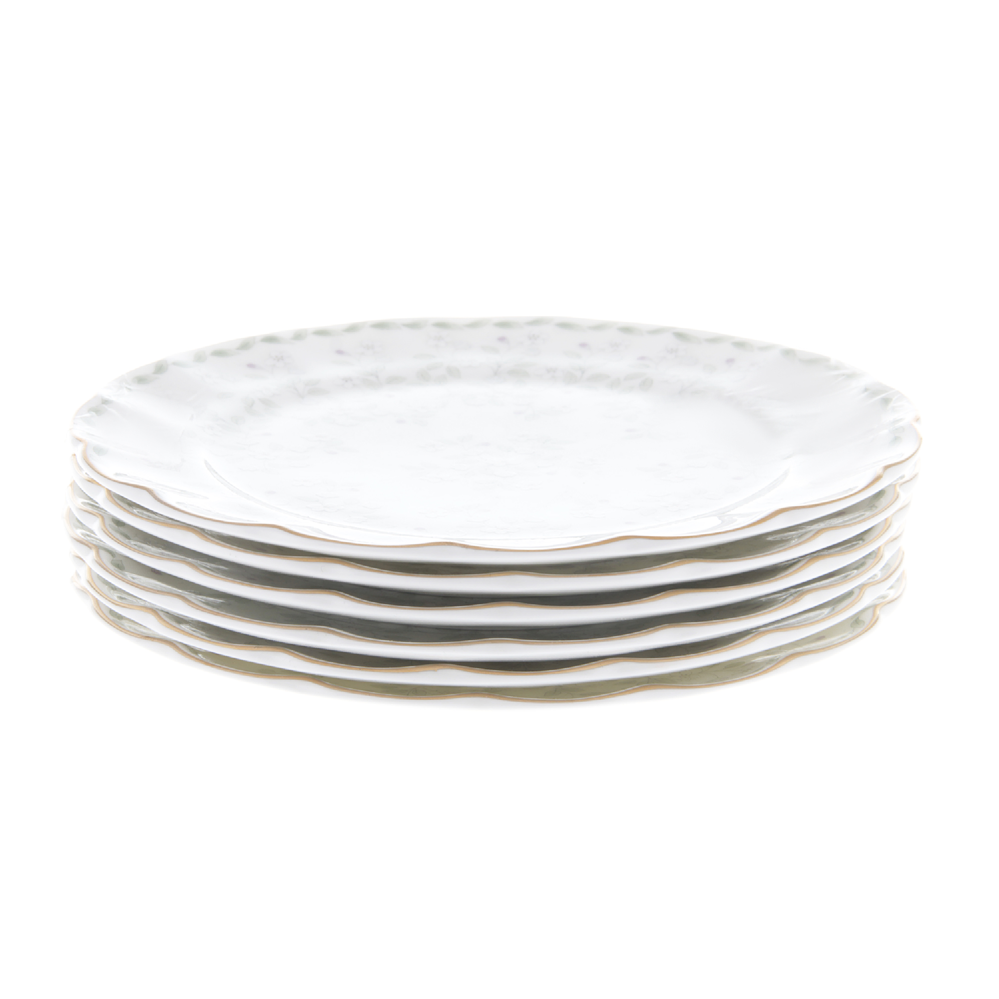 Набор тарелок мелкких Hatori Джулия грин 18 см 6 шт - фото 2