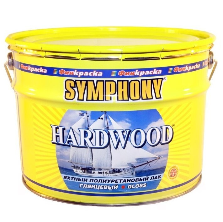 Лак Symphony хардвуд яхтный глянцевый 9л symphony hardwood симфония хардвуд лак яхтный лак полиуретановый влагостойкий глянцевый 9л