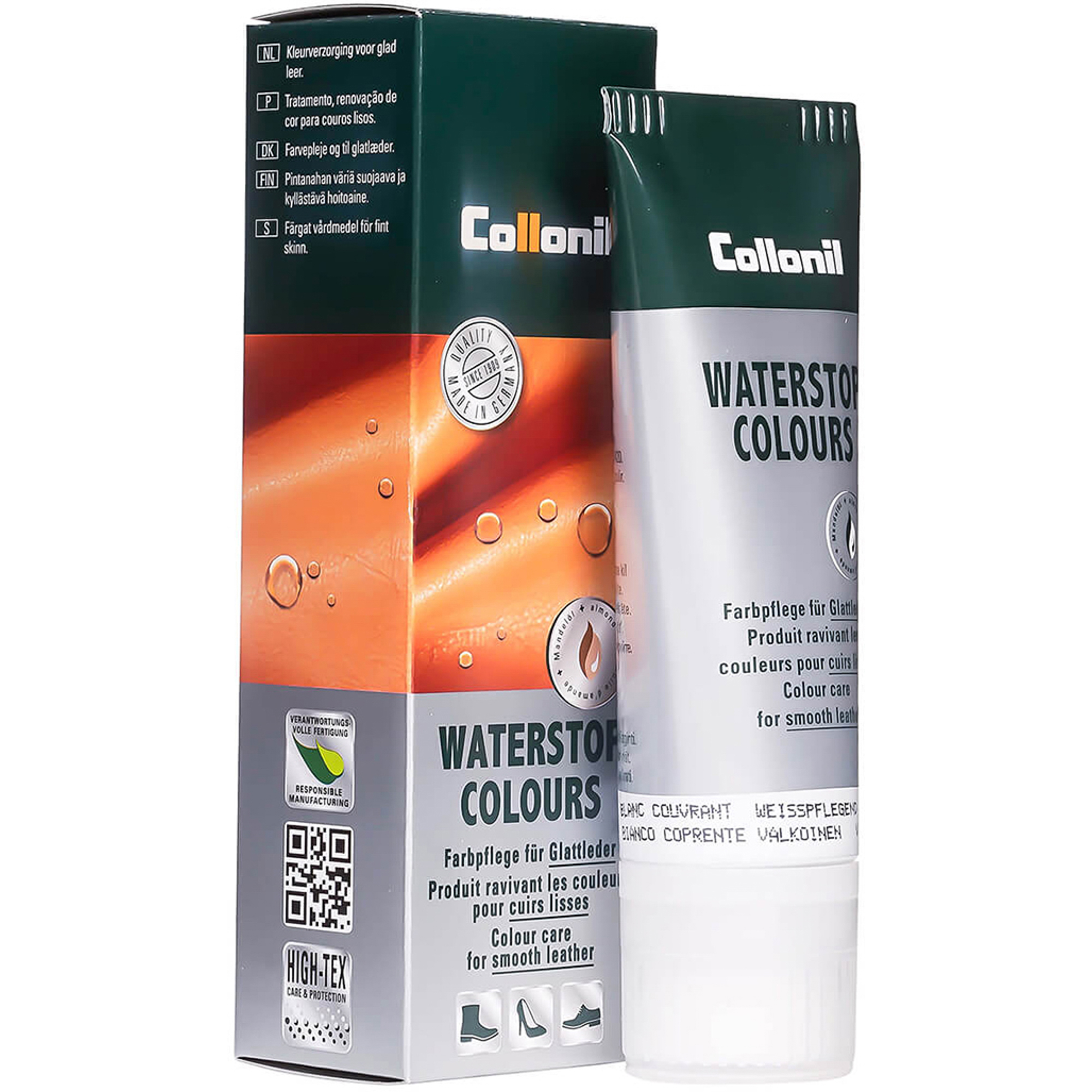 Крем Collonil Waterstop Colours водоотталкивающий белый 75 мл крем collonil silicon polish нейтральный 75 мл