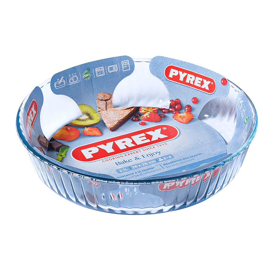 фото Форма для выпечки pyrex bake & enjoy glass круглая 26 см (818b000/r046/6146)