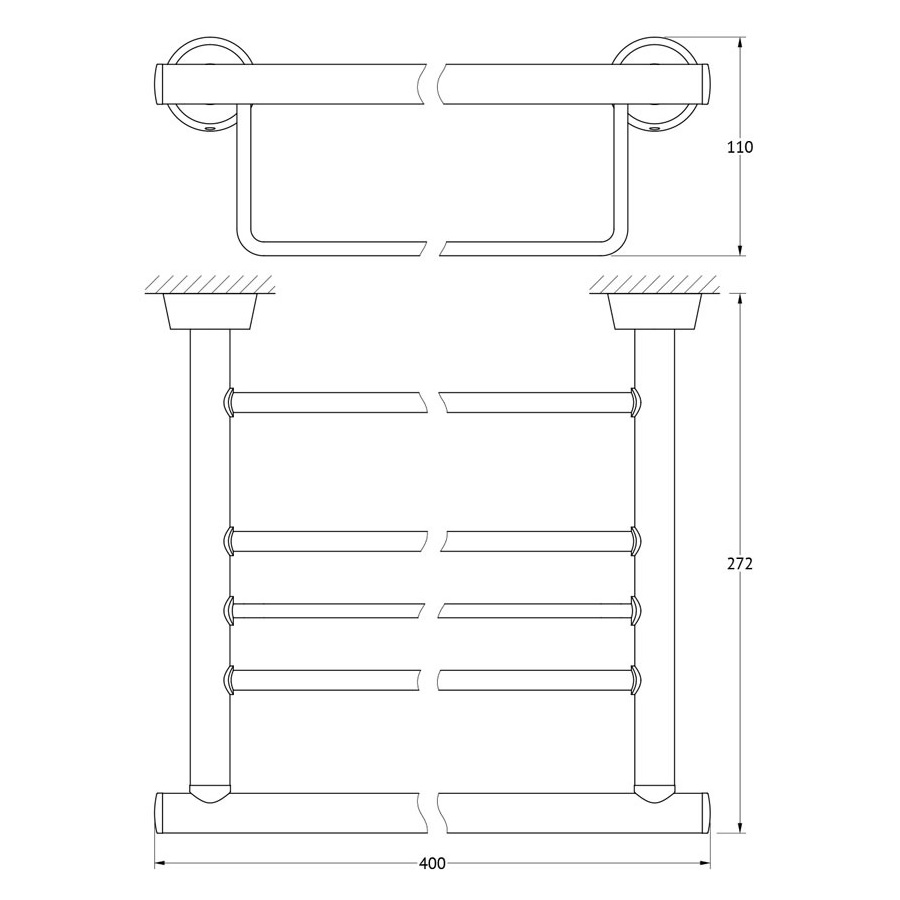Держатель для полотенец FBS VIZ 040 Вид№2