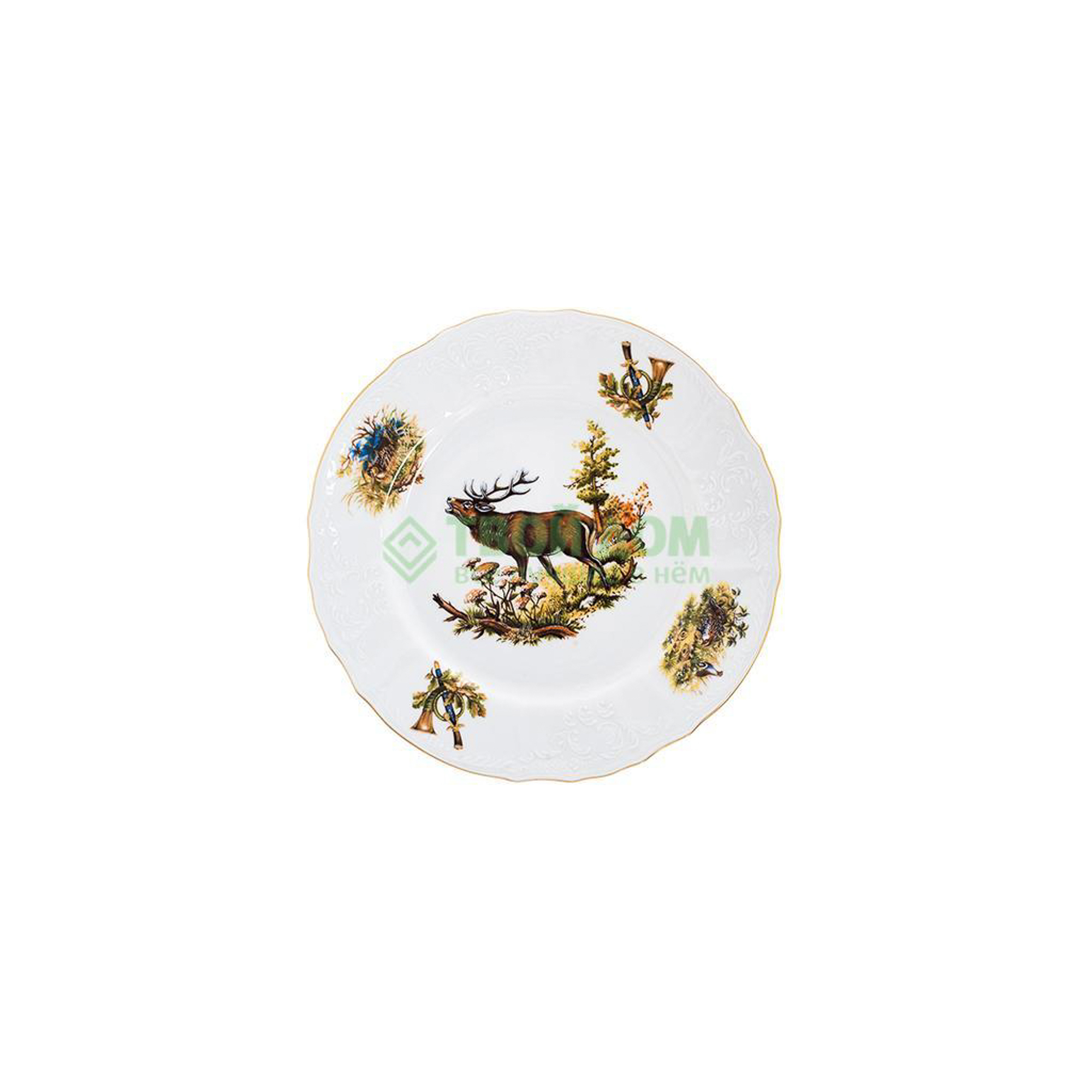 Набор тарелок Thun Охотничьи сюжеты 25 см 6 шт салатник thun 1794 охотничьи сюжеты 25 см