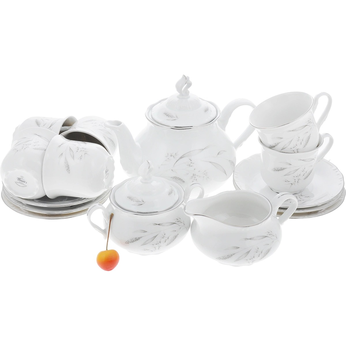 Чайный сервиз Thun 1794 6 персон 9 предметов Constance чашка с блюдцем для супа thun 1794 гуси 335 мл 170 мм