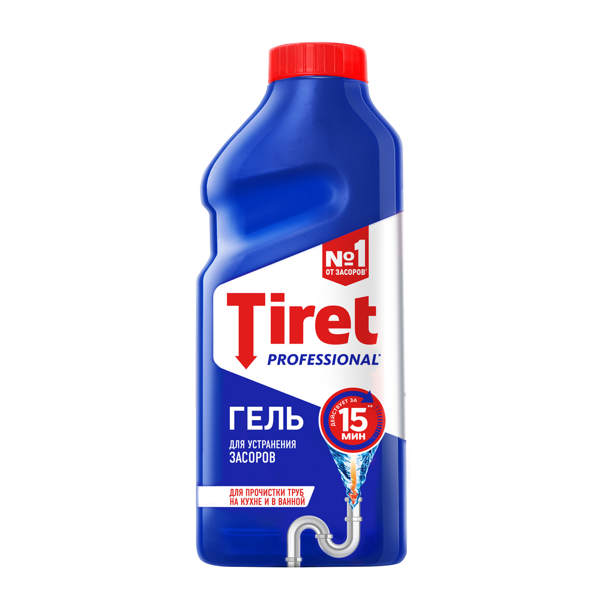 Гель Tiret Professional для чистки труб 500 мл гель tiret turbo для чистки труб 500 мл