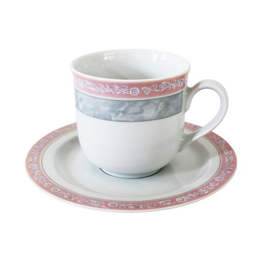 Чашка с блюдцем Thun 1794 Яна Серый мрамор 150 мм чашка с блюдцем для супа thun 1794 гуси 335 мл 170 мм