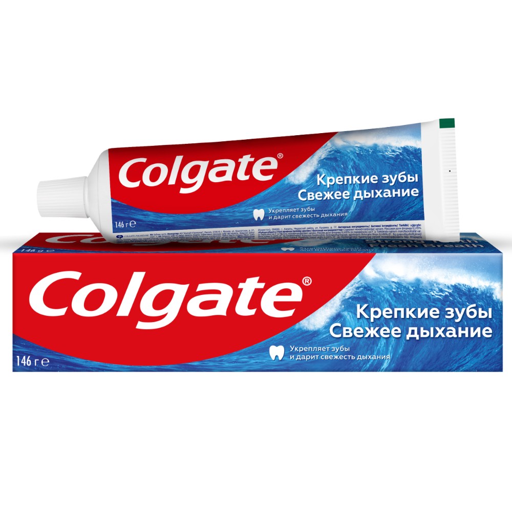 Зубная паста освежающая Colgate Крепкие Зубы Свежее Дыхание 100 мл, размер 20x5x5 см FCN89278 - фото 1