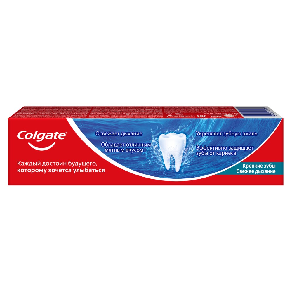 Зубная паста освежающая Colgate Крепкие Зубы Свежее Дыхание 100 мл, размер 20x5x5 см FCN89278 - фото 5