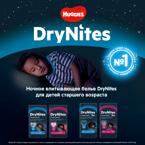 Трусики Huggies DryNites для девочек 8-15 лет 9 шт Вид№5