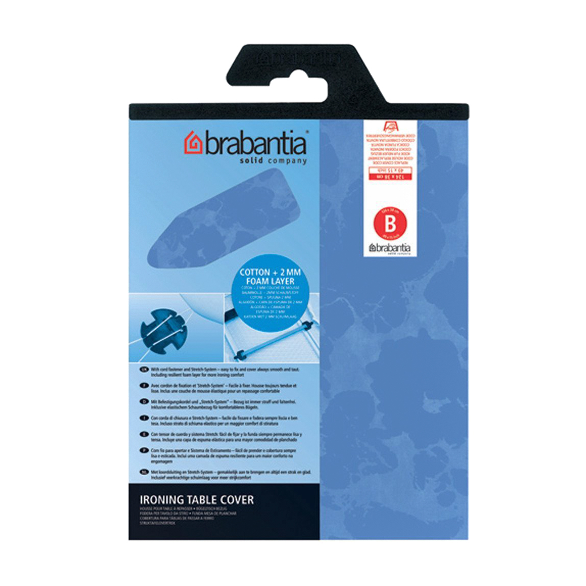 Чехол для гладильной доски Brabantia 124х38см (191442) для гладильной доски brabantia голубой 124х38 см