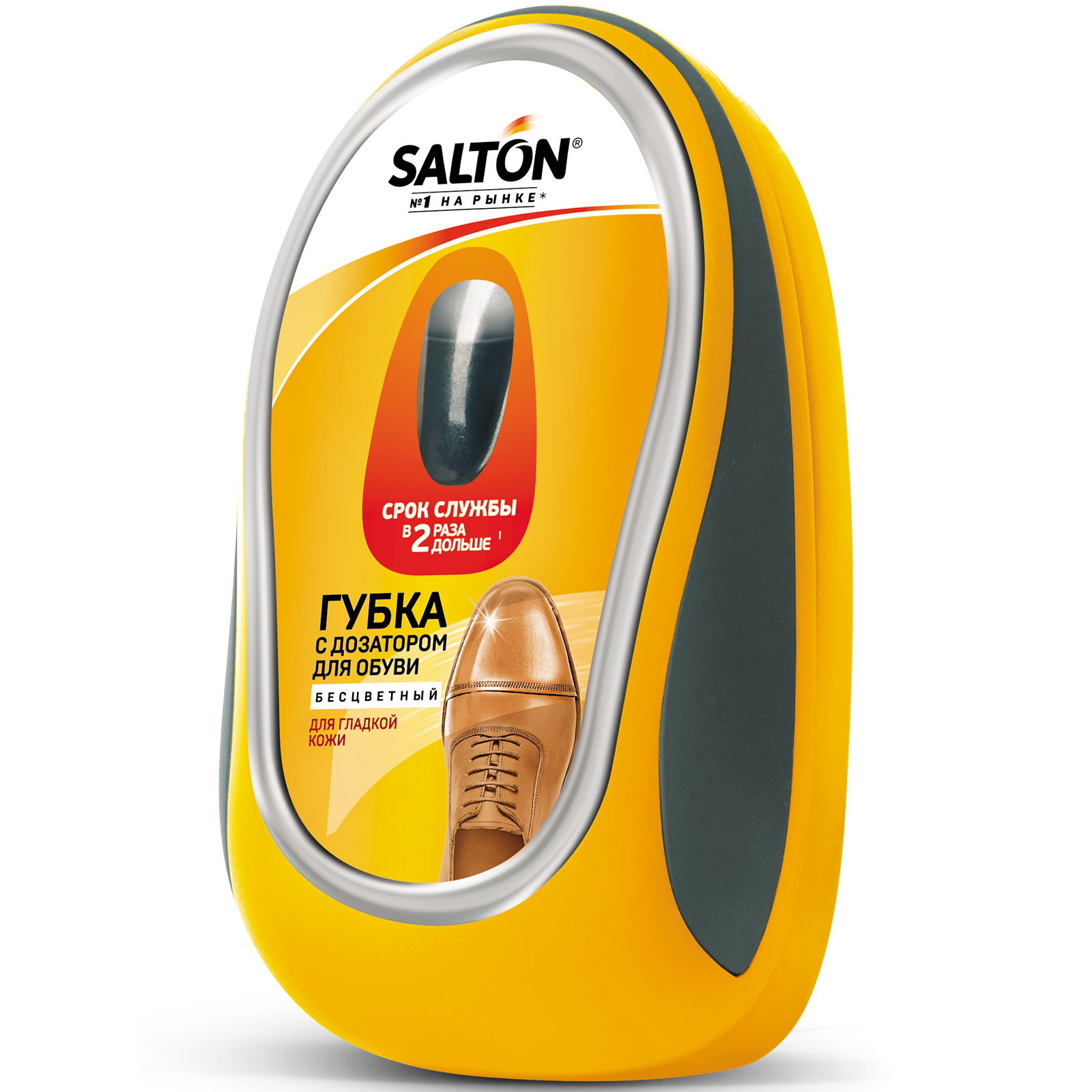 Губка Salton с дозатором для гладкой кожи, бесцветная средство для защиты от воды изделий из гладкой кожи замши и нубука salton
