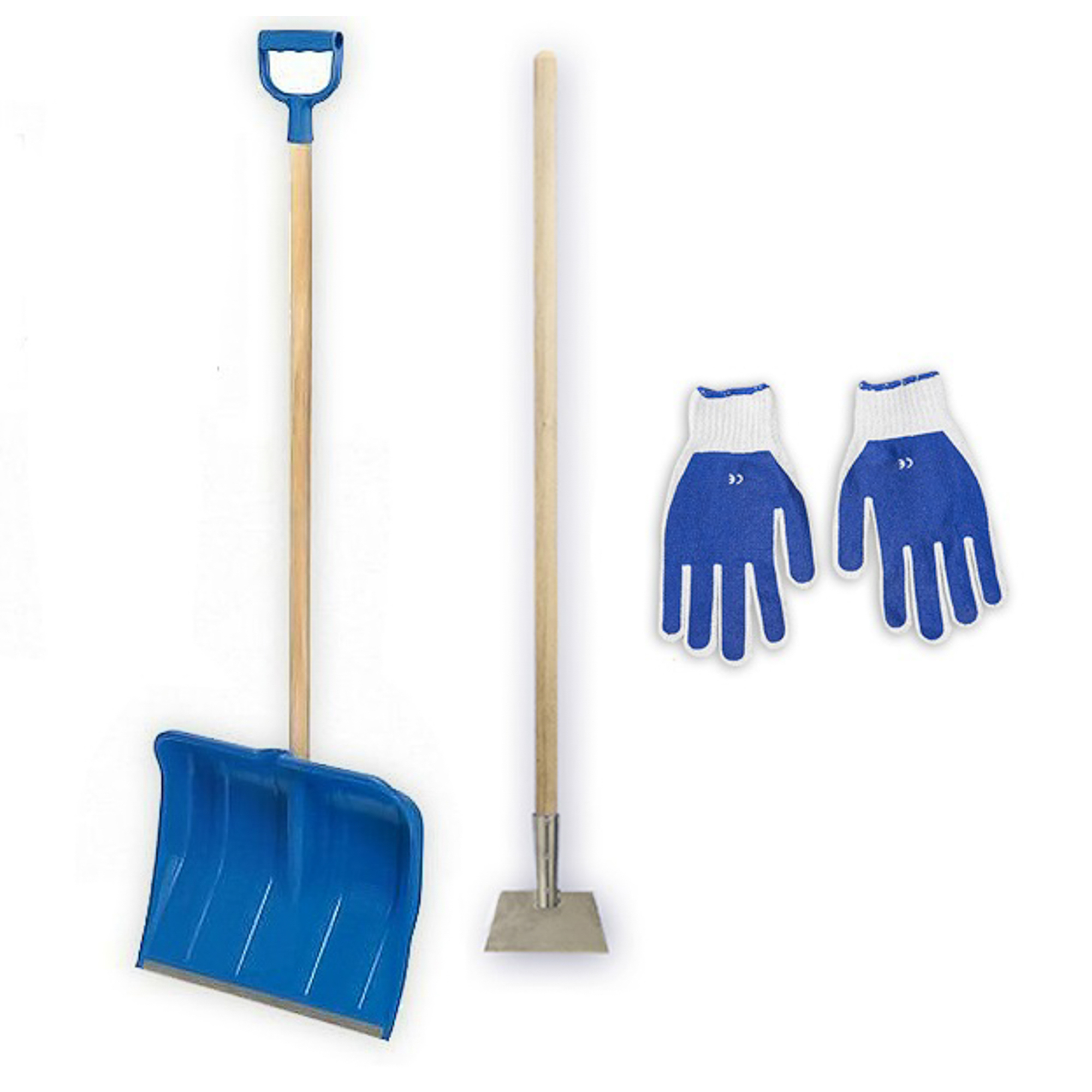 фото Набор инструментов prosperplast лопата для снега, перчатки и ледоруб