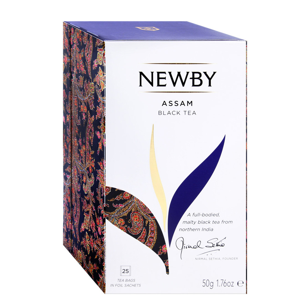 Чай черный Newby Assam 25 пакетиков чай зеленый newby цветок жасмина 50 пакетиков