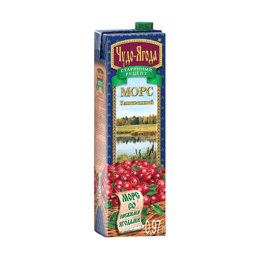 Морс Чудо-Ягода Клюквенный 0,97 л морс чудо ягода клюквенный 0 97 литра
