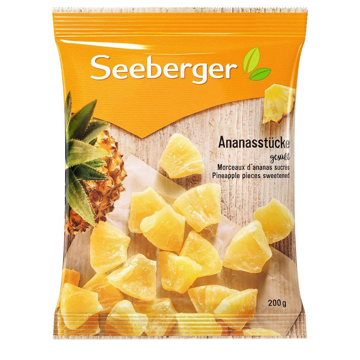 Ананас кусочками Seeberger 200 г ананас сушеный вкусы мира 80 г