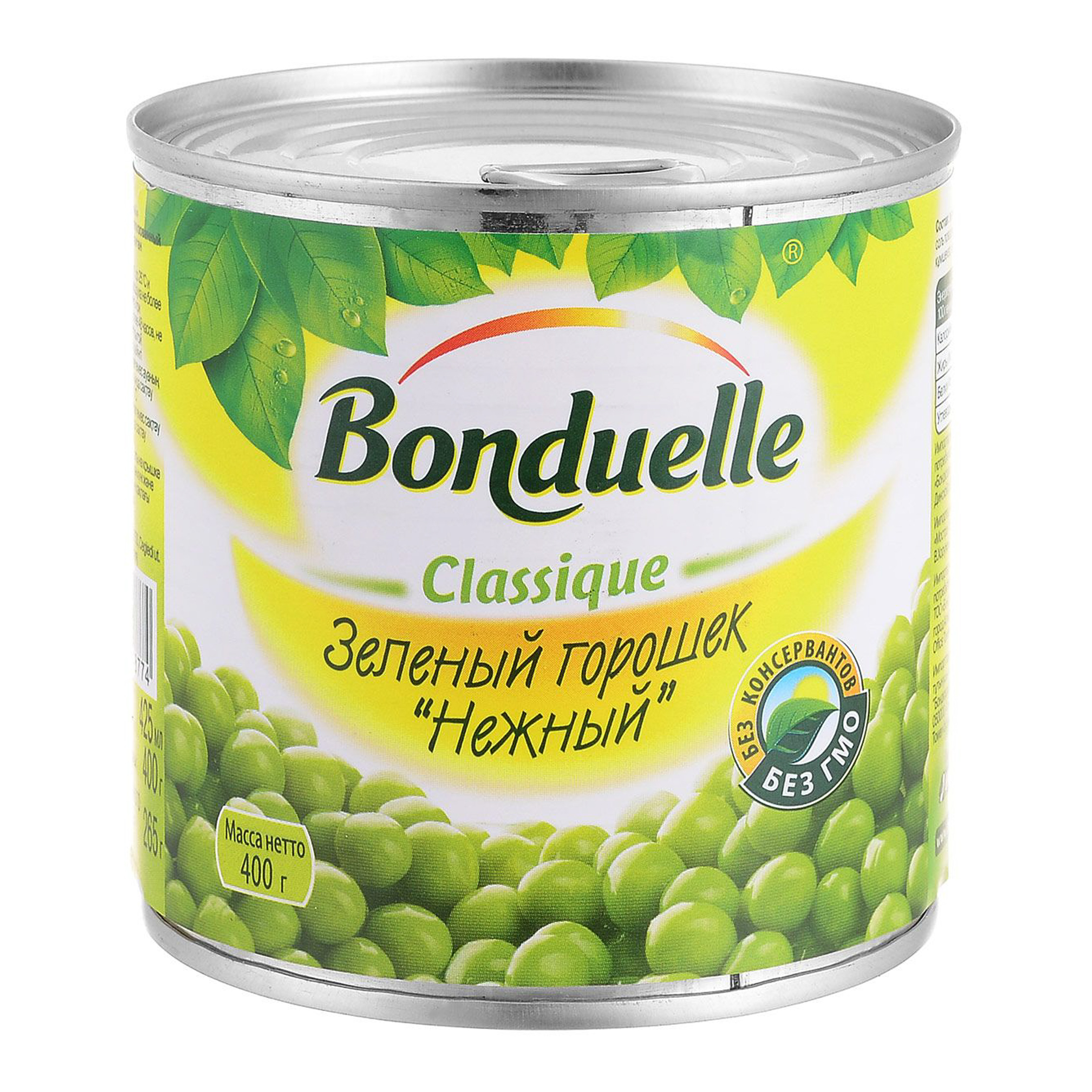 Горошек зеленый Bonduelle Нежный 400 г галеты овощные bonduelle зеленый букет 300 гр