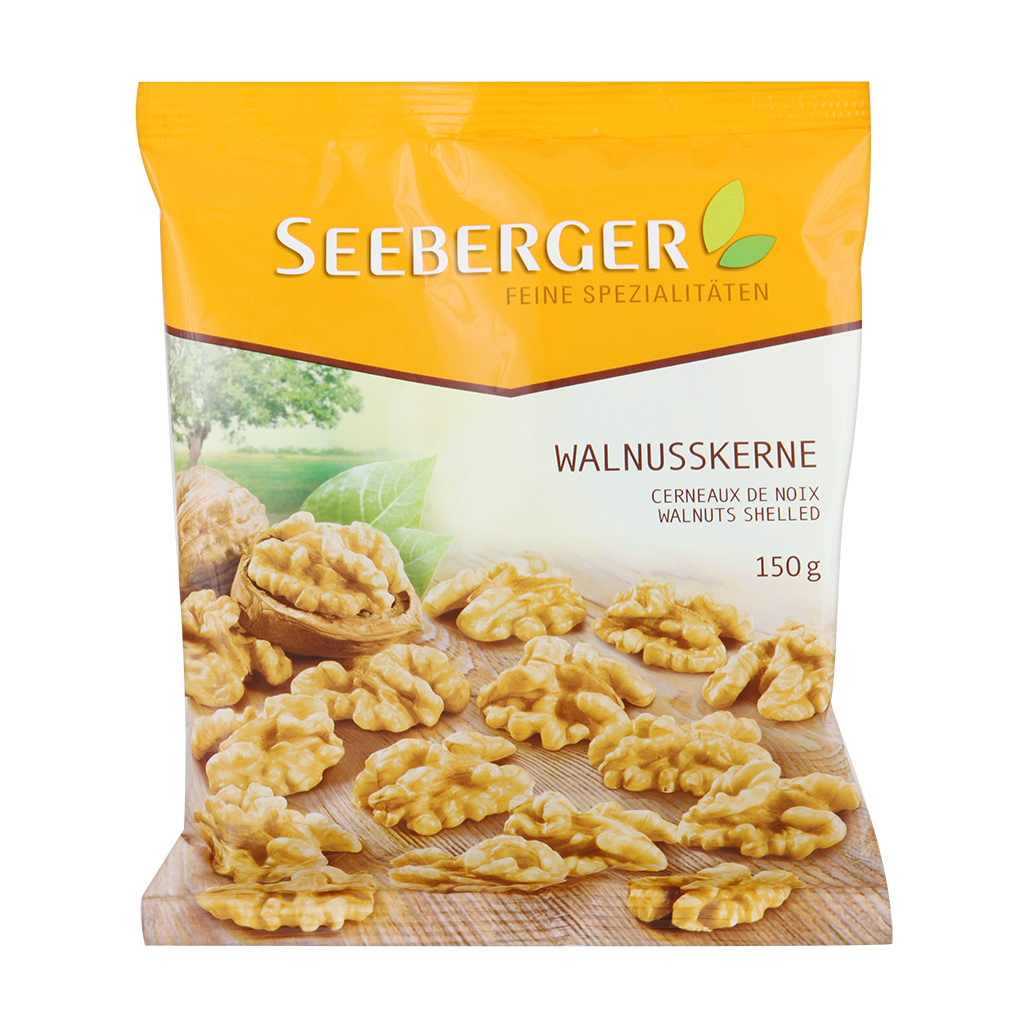 Грецкие орехи Seeberger экстра 150 г смесь seeberger обжаренные орехи и темный изюм джамбо 150 гр