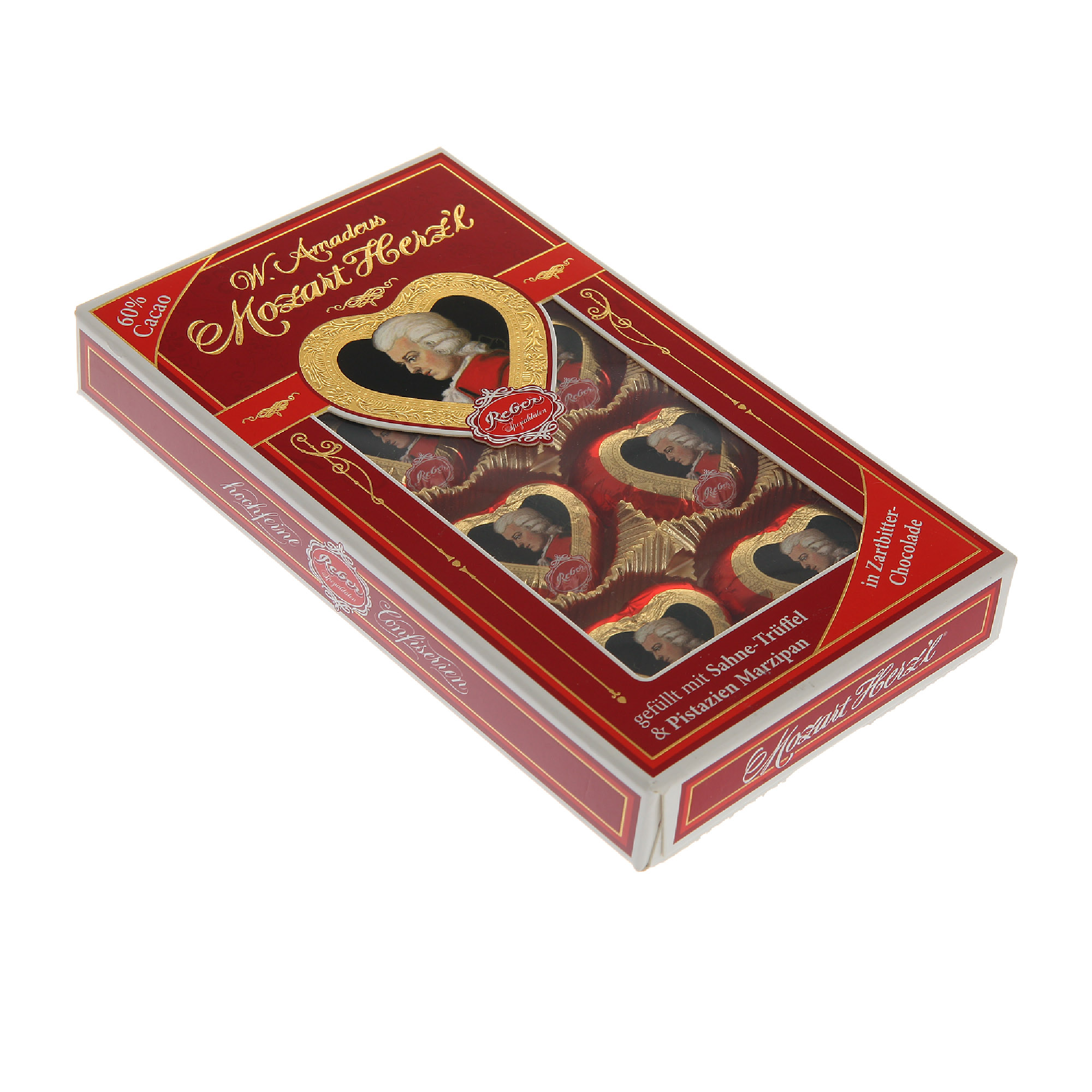 Набор конфет Reber Моцарт мини-сердечки 80 г сливки свитлогорье ультрапастеризованные 10% бзмж 500 гр