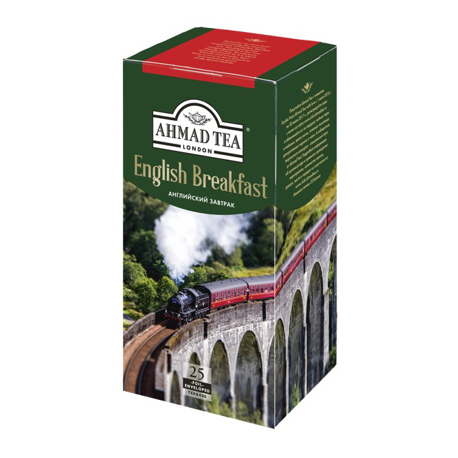Чай Ahmad Tea English Breakfast черный 25 пакетиков чай зеленый ahmad tea 25 пакетиков по 2г 589