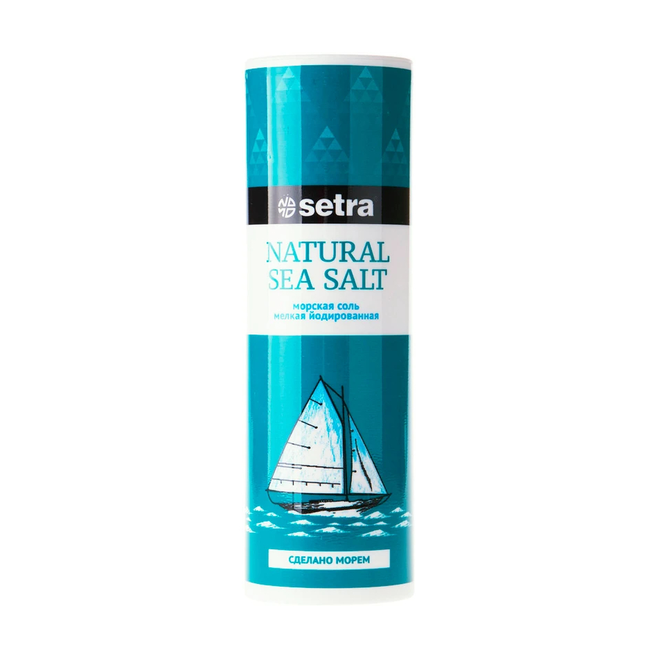 цена Соль морская Setra мелкая йодированная 250 г