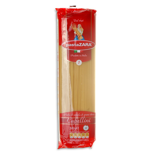Спагетти Pasta Zara №1 500 г хлебцы пшеничные тонкие wasa с кунжутом 200 гр