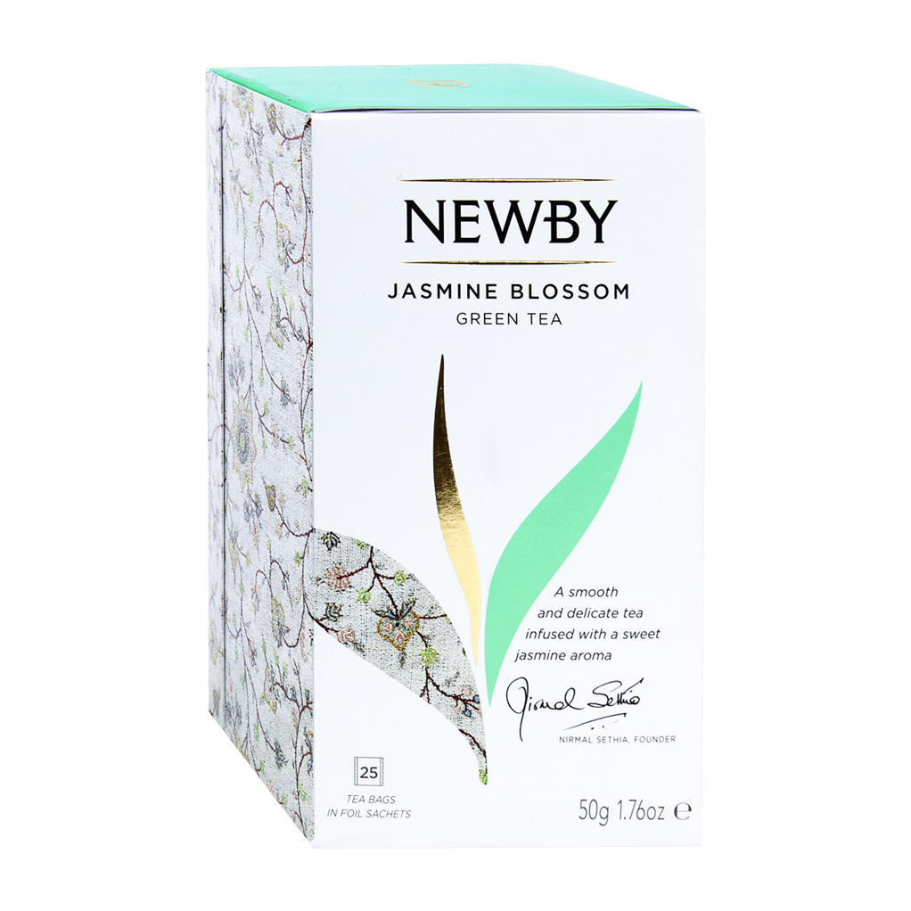 цена Чай зеленый Newby Цветок Жасмина 25 пакетиков