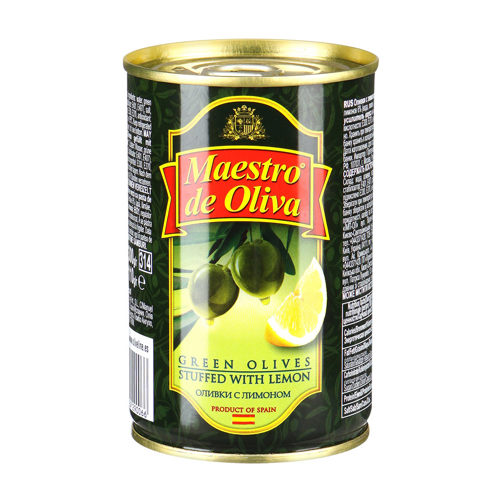 

Оливки Maestro de Oliva с лимоном 300 г