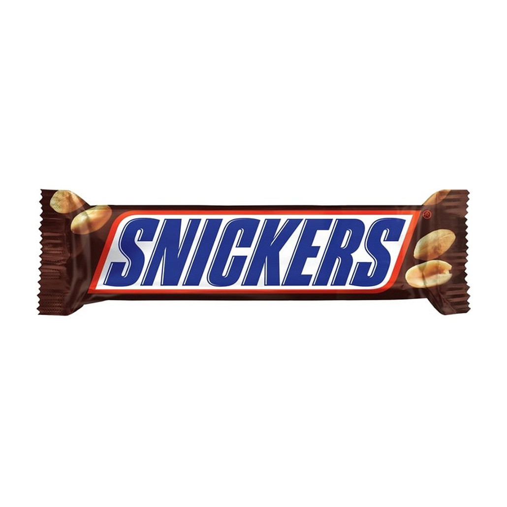 Шоколадный батончик Snickers 50,5 г батончик шоколадный snickers криспер 60 г