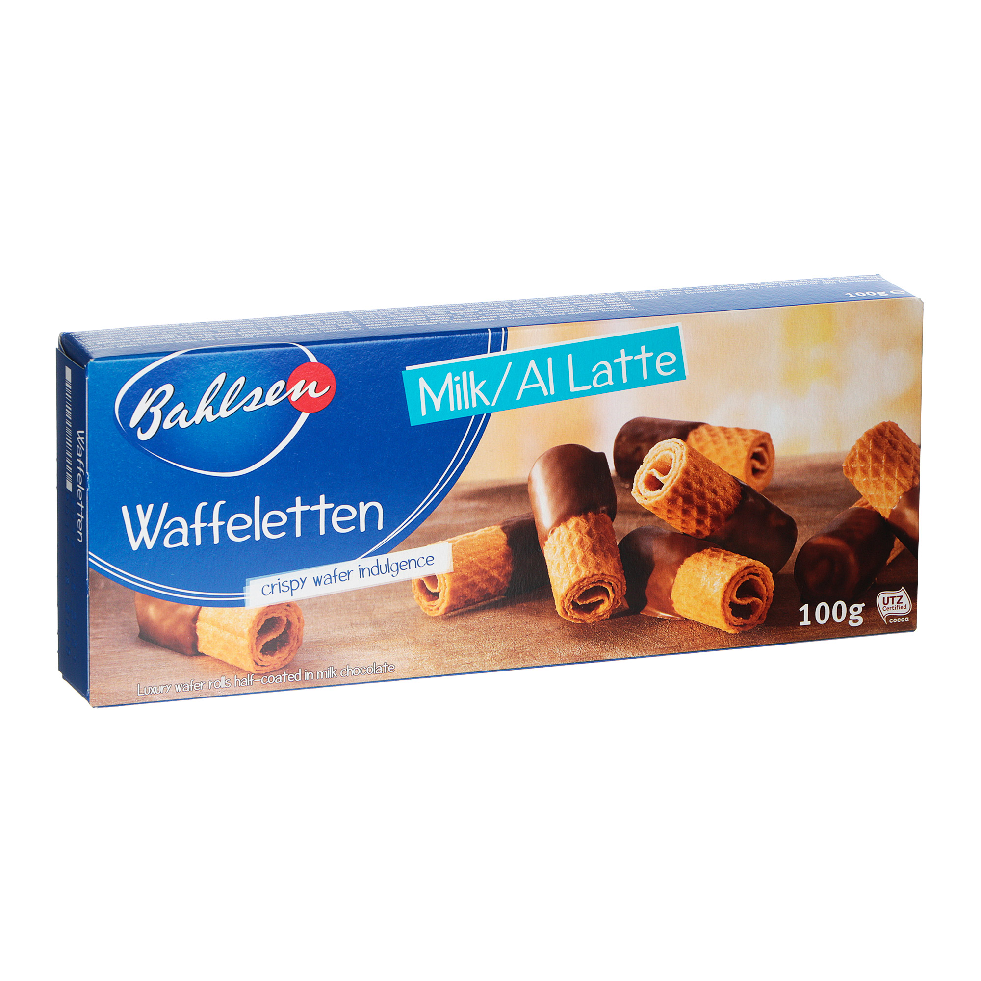 Вафельные трубочки Bahlsen Waffeletten трубочки в молочном шоколаде 100 г