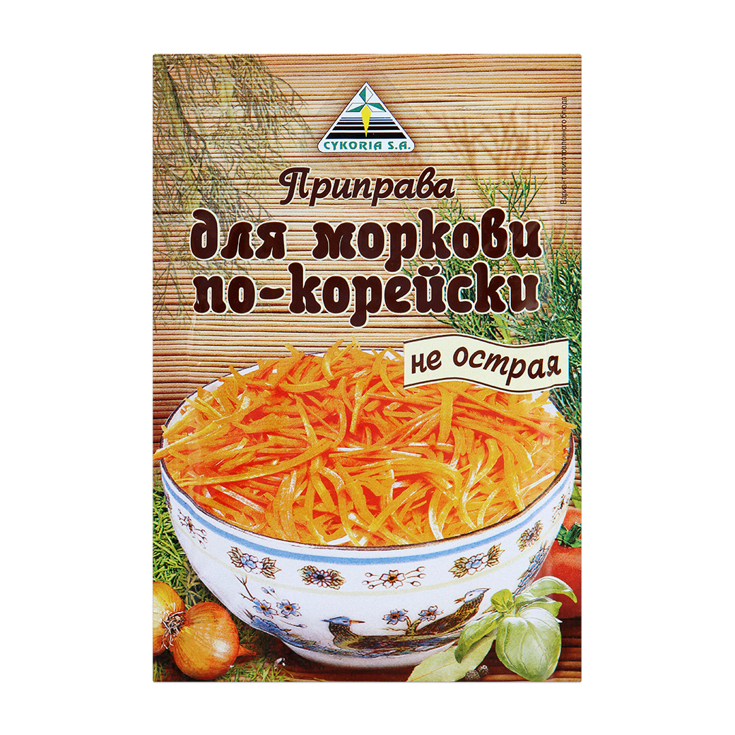 Приправа Cykoria для моркови по-корейски не острая 30 г приправа cykoria для куриных крылышек острая 25 г