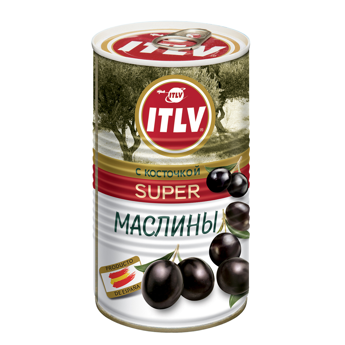 Маслины ITLV с косточкой Super 370 мл маслины hungrow без косточек 300 гр