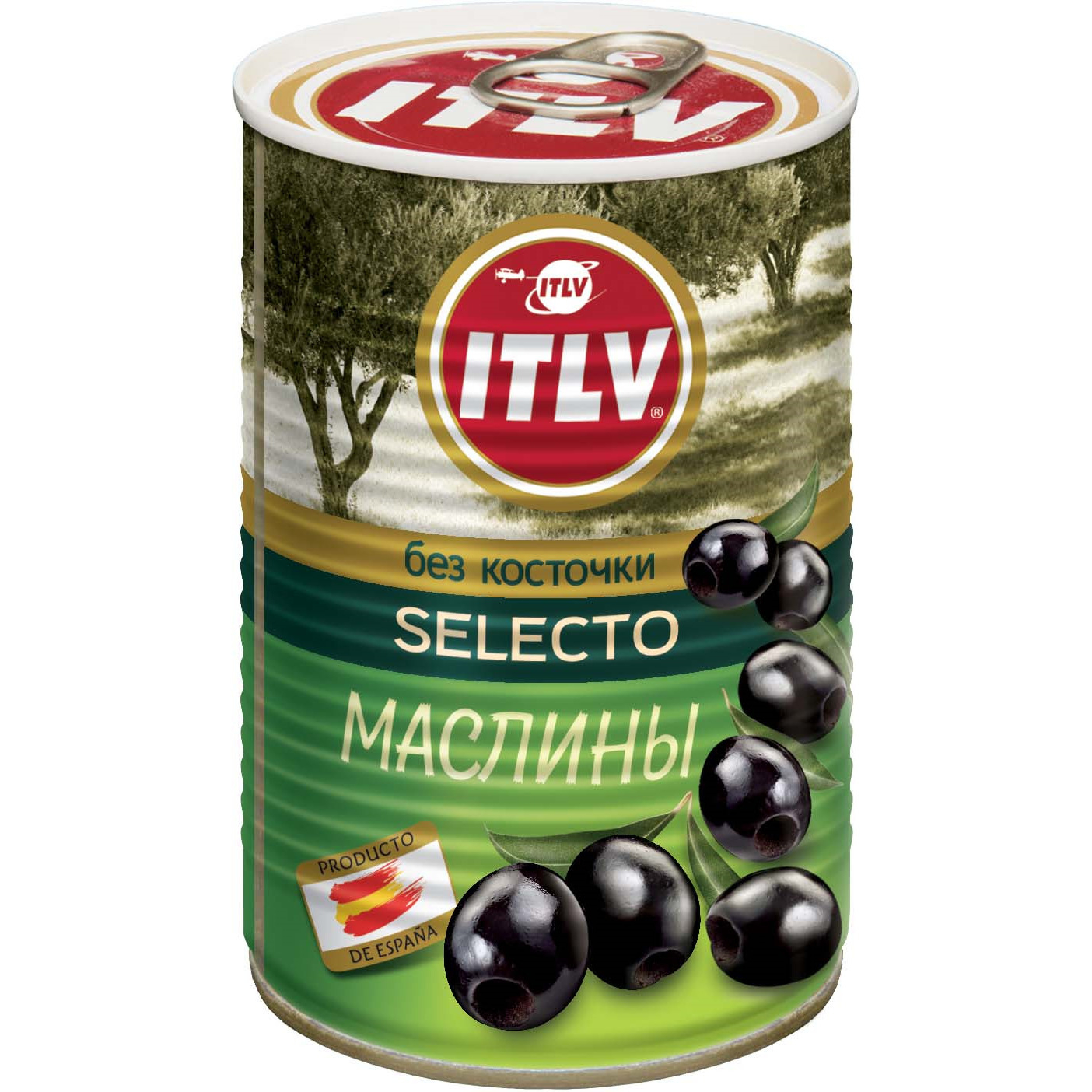 Маслины без косточки ITLV  Selecto, 425 мл оливки черные ece без косточки 300 г