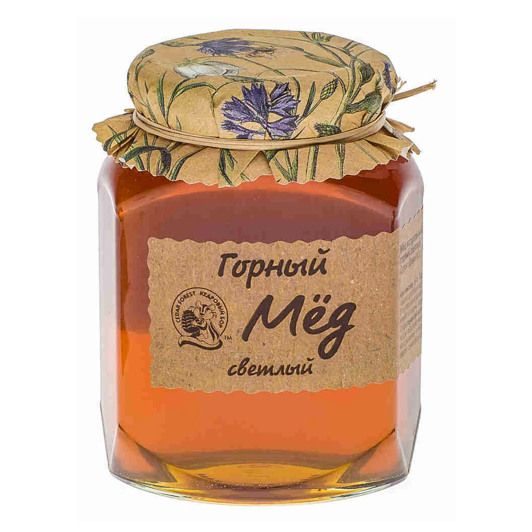 мёд цветочный кедровый бор горный светлый 245 г Мед натуральный светлый Кедровый бор Горный 500 г