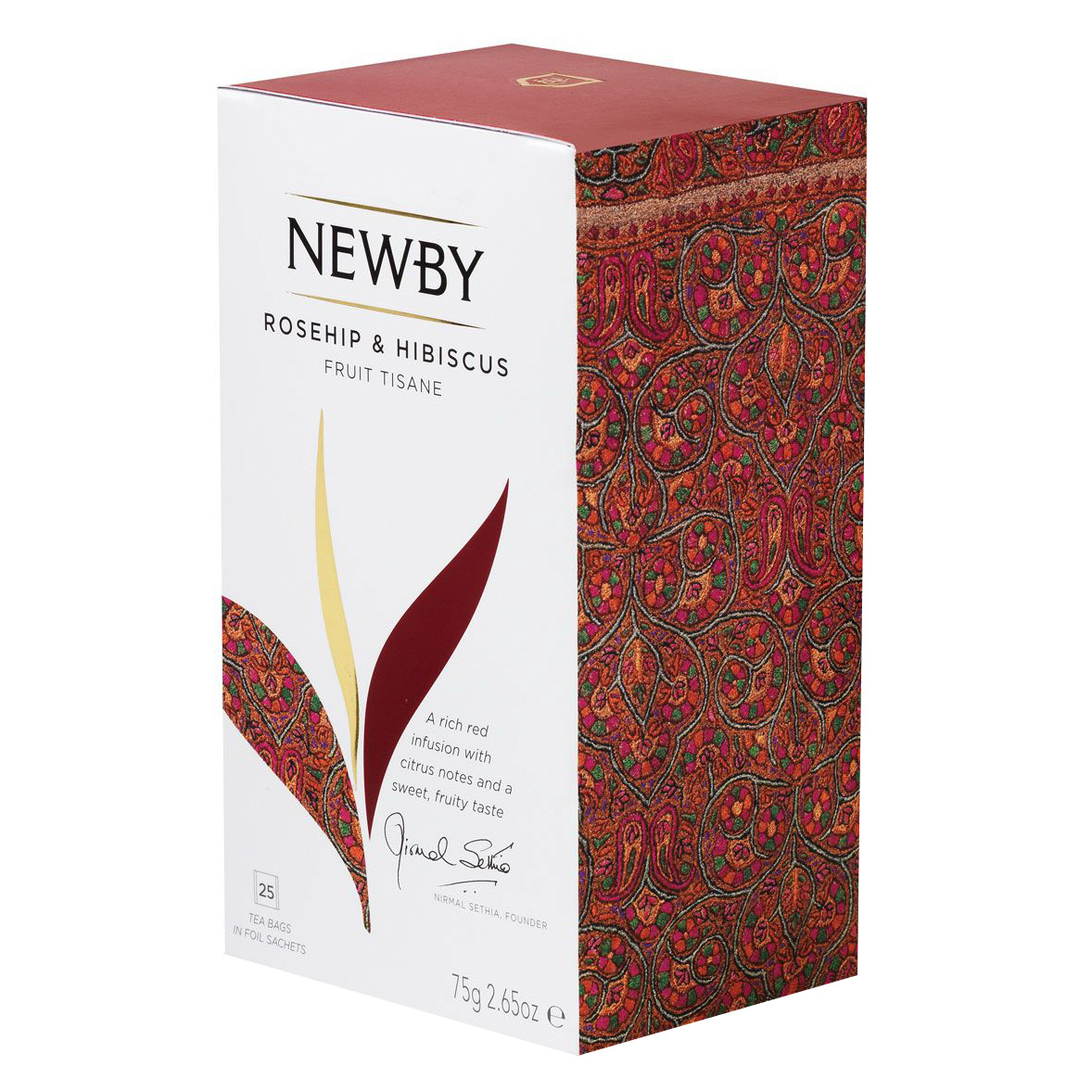 Чай травяной Newby Шиповник и Гибискус 25 пакетиков чай heladiv camomile травяной 40 г