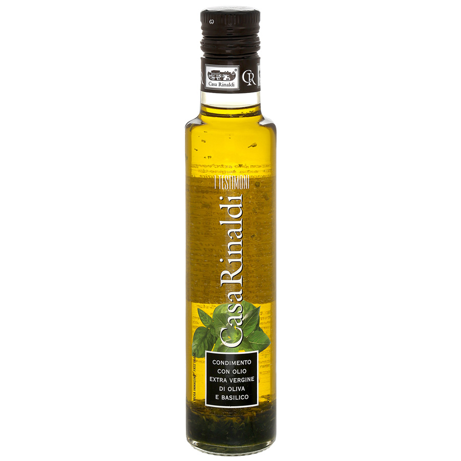 Масло оливковое Casa Rinaldi Extra Vergine с базиликом 250 мл масло оливковое borges с жареным чесноком 0 2 л стеклянная бутылка