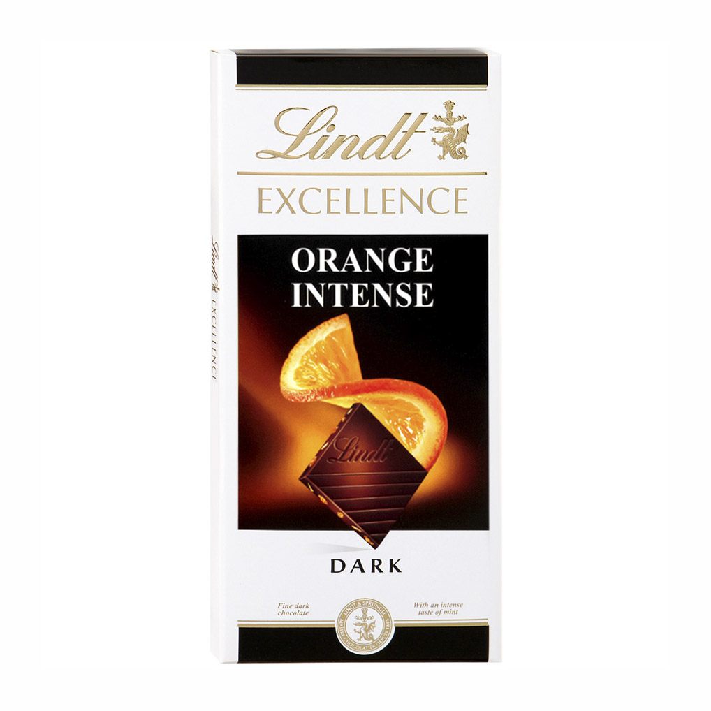 Шоколад Lindt Еxcellence темный с кусочками апельсина и миндаля 100 г шоколад ritter sport темный миндаль и апельсин 100 гр