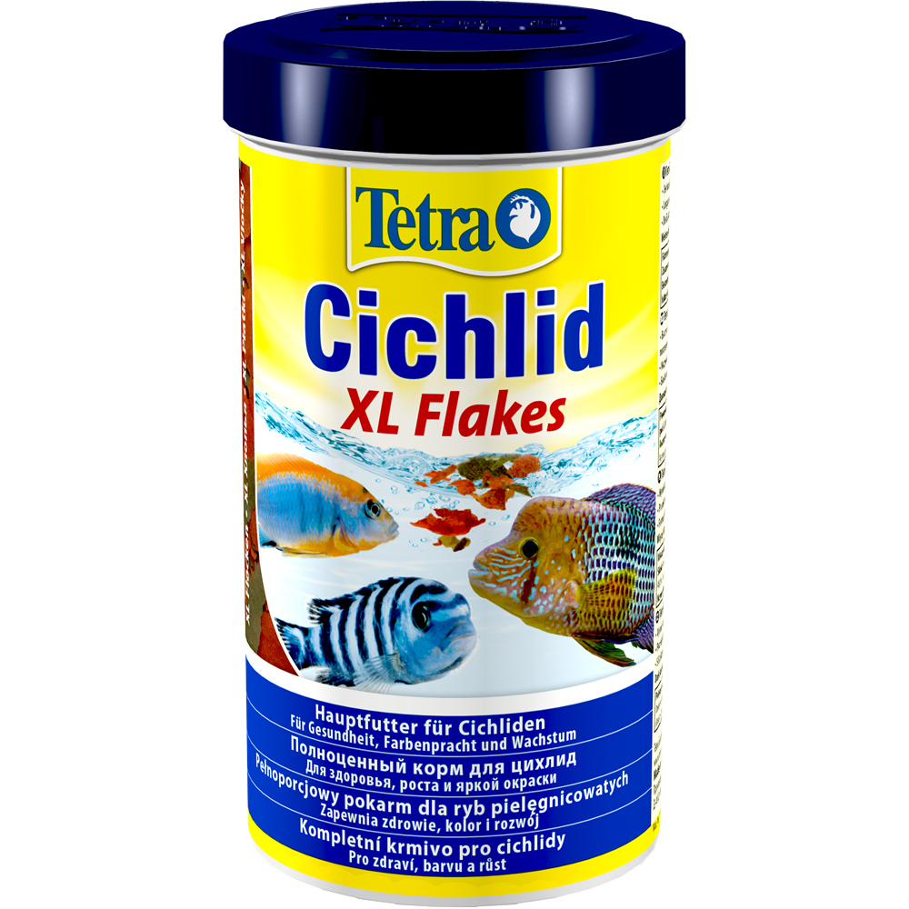 Корм для рыб Tetra Ciсhlid XL Flakes 500 мл jbl novotanganjika корм для плотоядных цихлид хлопья 200 гр