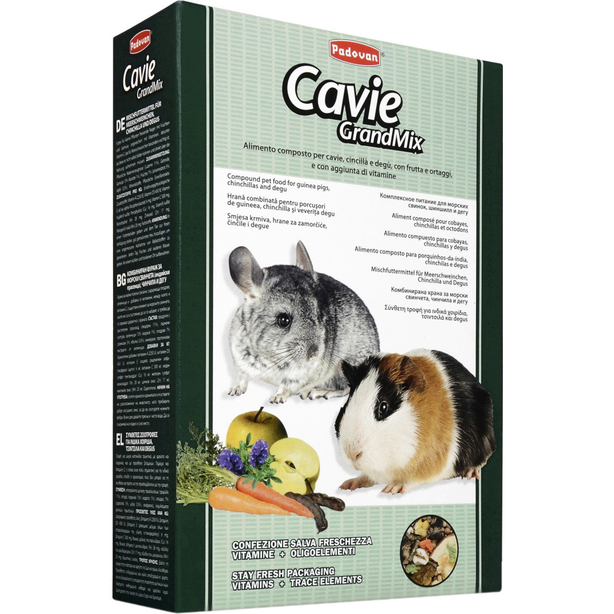 Корм для грызунов PADOVAN Grandmix Cavie & Cincilla 850г корм для грызунов fiory для морских свинок и кроликов 850г