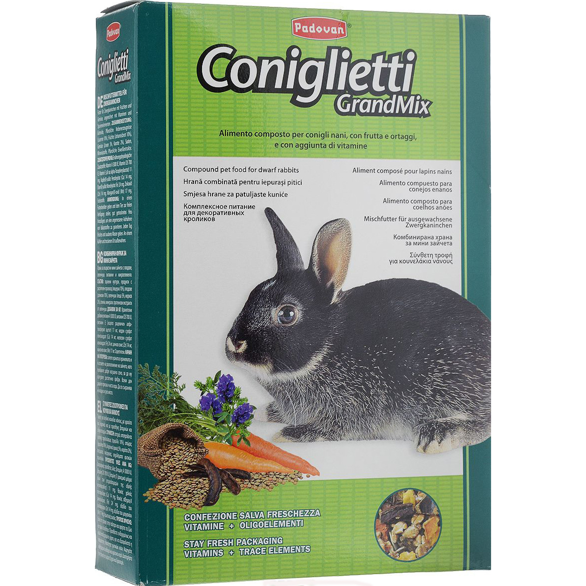 Корм для кроликов PADOVAN Grandmix Coniglietti 850г корм для грызунов padovan для молодых кроликов сух 850г