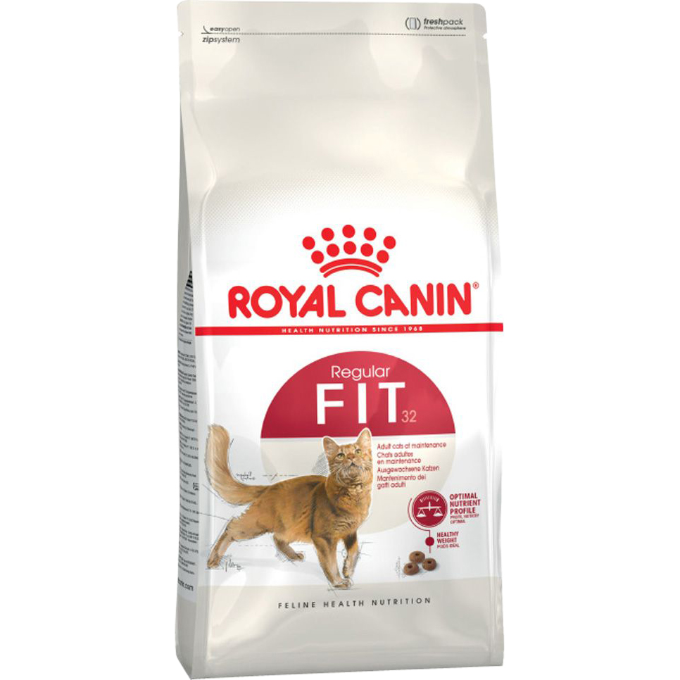 Корм для кошек Royal Canin Fit 32 для кошек выходящих на улицу 4 кг корм для кошек royal canin sensible 33 с чувствительным пищеварением 1 2 кг