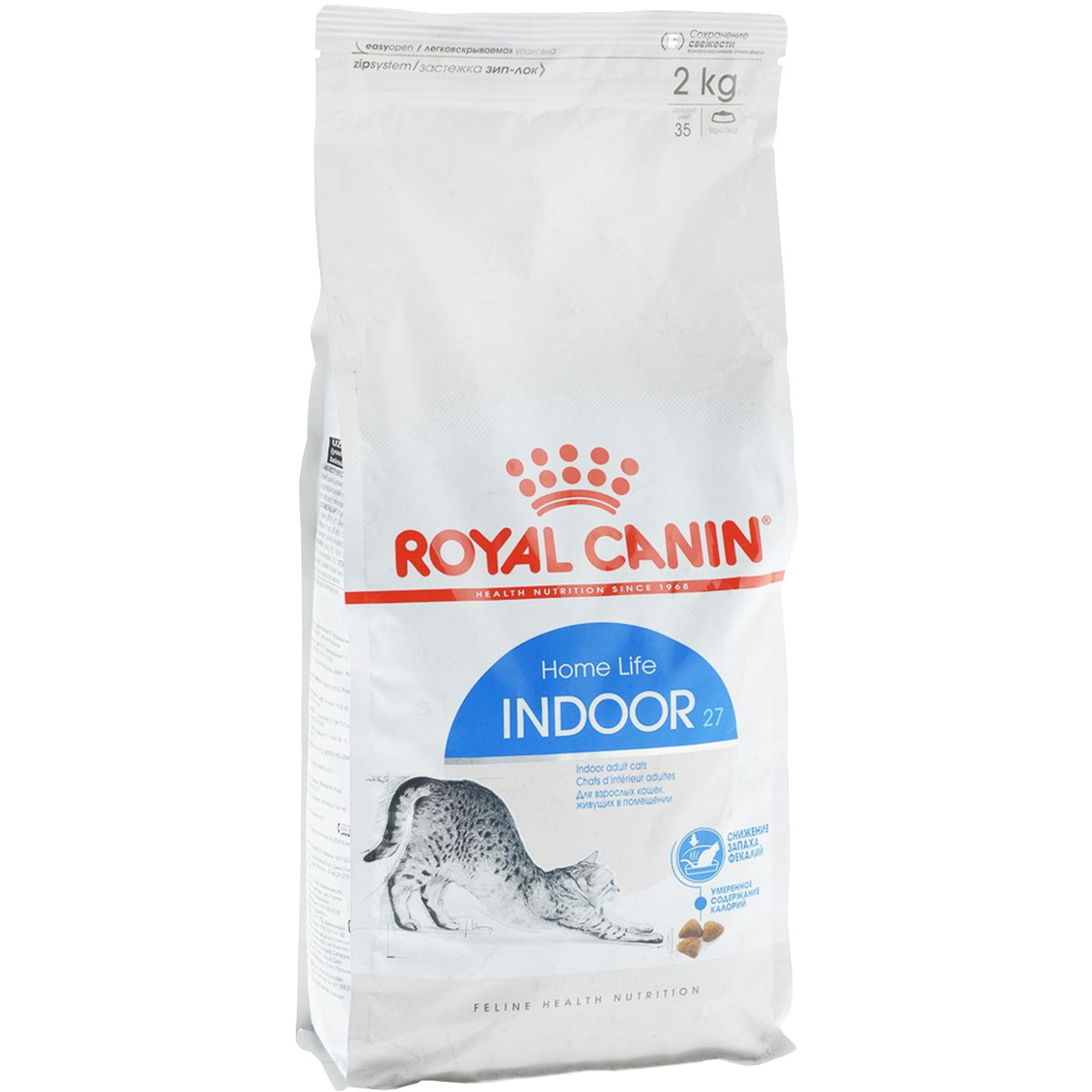 Корм для кошек Royal Canin Indoor 27 птица 2 кг корм для собак royal canin size x small adult для миниатюрных пород от 10 месяцев до 8 лет птица 1 5 кг