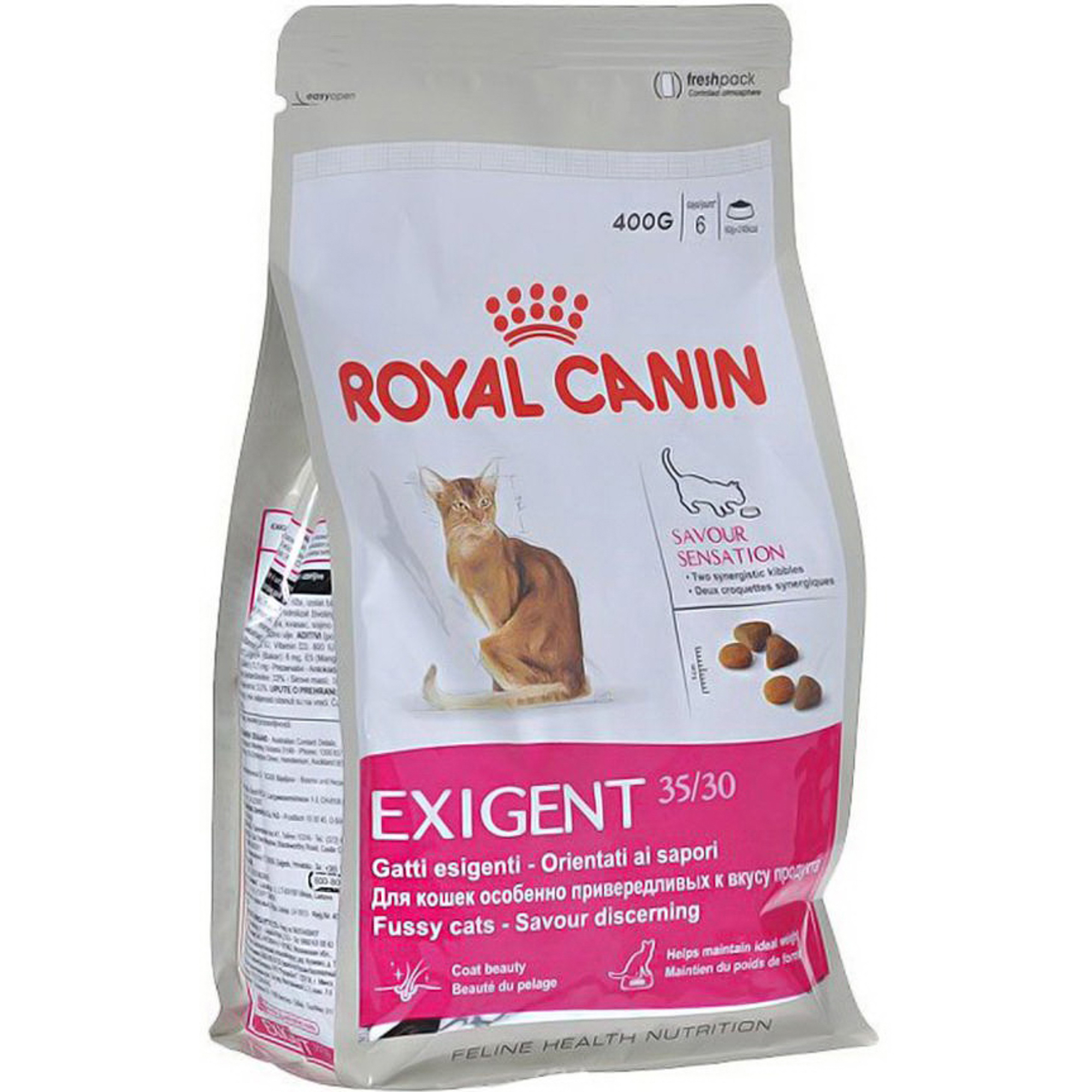 Корм для кошек ROYAL CANIN Exigent 35/30 Savoir Sensation для привередливых к вкусу, птица 400г сухой корм для кошек royal canin savoir exigent привередливых к вкусу продукта 200 г