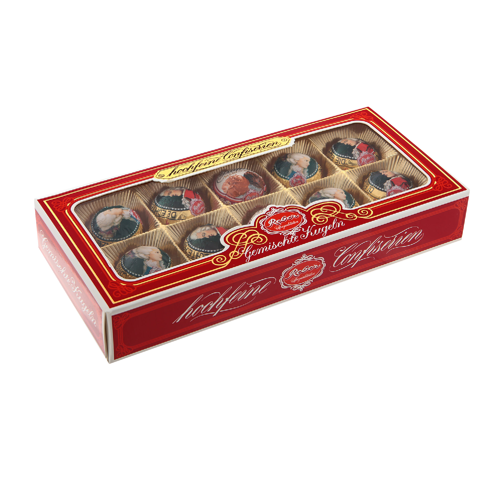 Набор конфет в новогодней упаковке Reber Моцарт 200 г набор конфет моцарт 830 850 г reber 1410105
