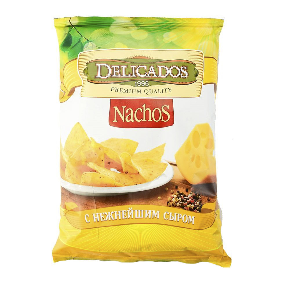 Чипсы Delicados Nachos кукурузные с сыром 150 г удобрение кокосовые чипсы не прессованные 1 л