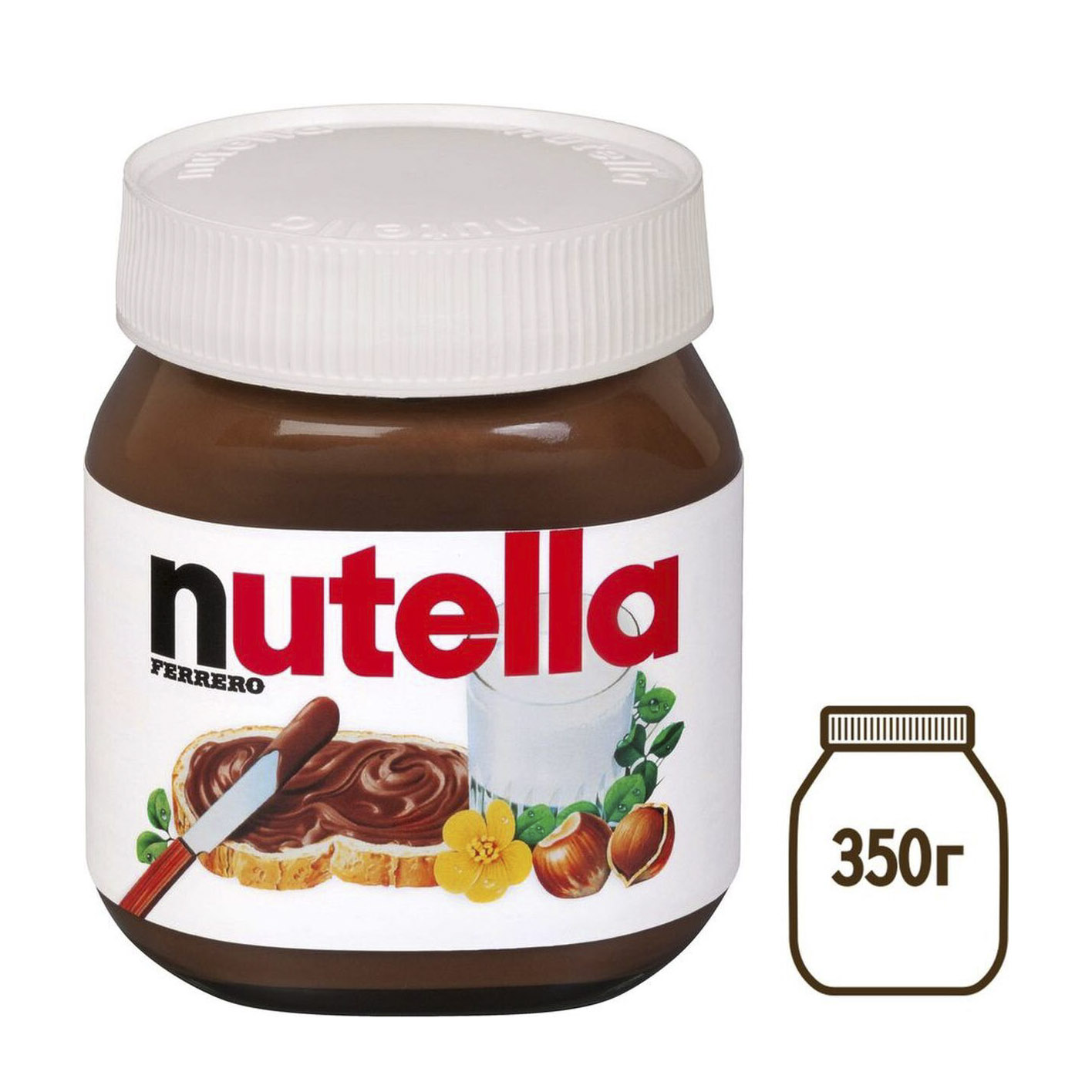 Ореховая паста Nutella 350 г паста молочно ореховая cremonte duo с добавлением какао 500 г