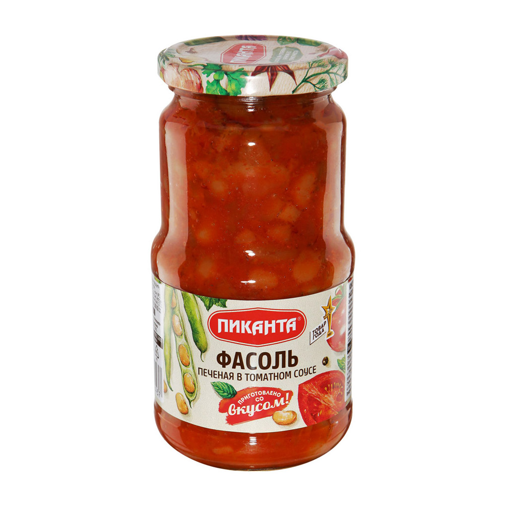 Фасоль печеная Пиканта в томатном соусе 530 г